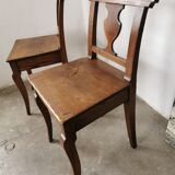 Paire de chaises en chêne brut