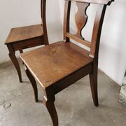 Paire de chaises en chêne brut