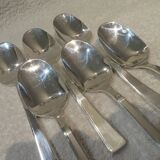 6 silver plated soup spoons by Christofle Concorde, 20.6 cm