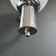 Chrome wall light with blown glass from the 1970s.