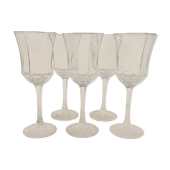 Set of 5 vintage walking glasses