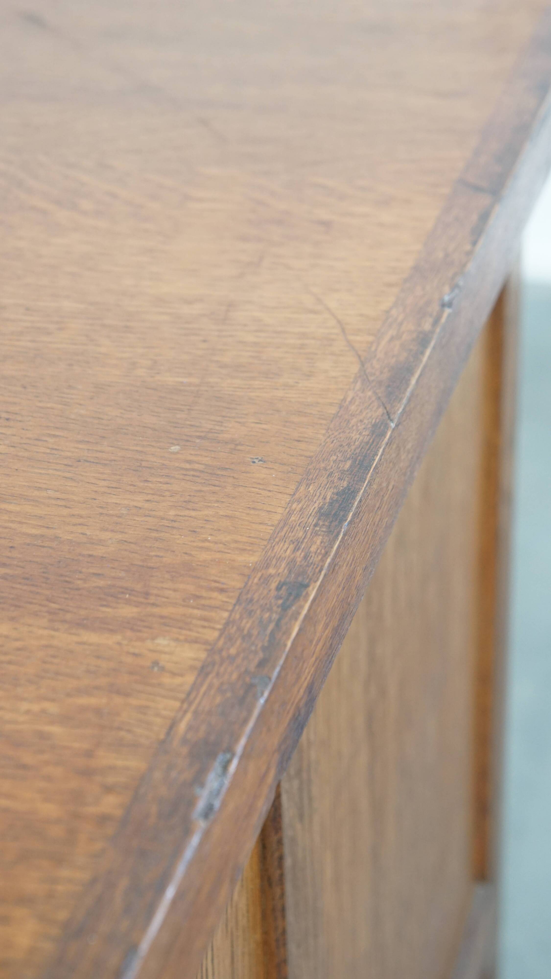 Bureau Art Déco ancien du début du XXe siècle, en chêne