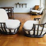 Rattan lounge chairs from the 1970s (*2)
