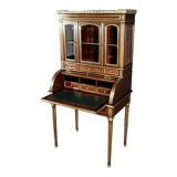 Rare Small Cylinder Desk and Showcase, Louis XVI style – Mid-19th century