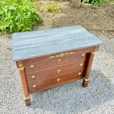 Commode en acajou d’époque empire estampillée courte