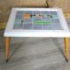 Table basse vintage mosaïque design scandinave 1960
