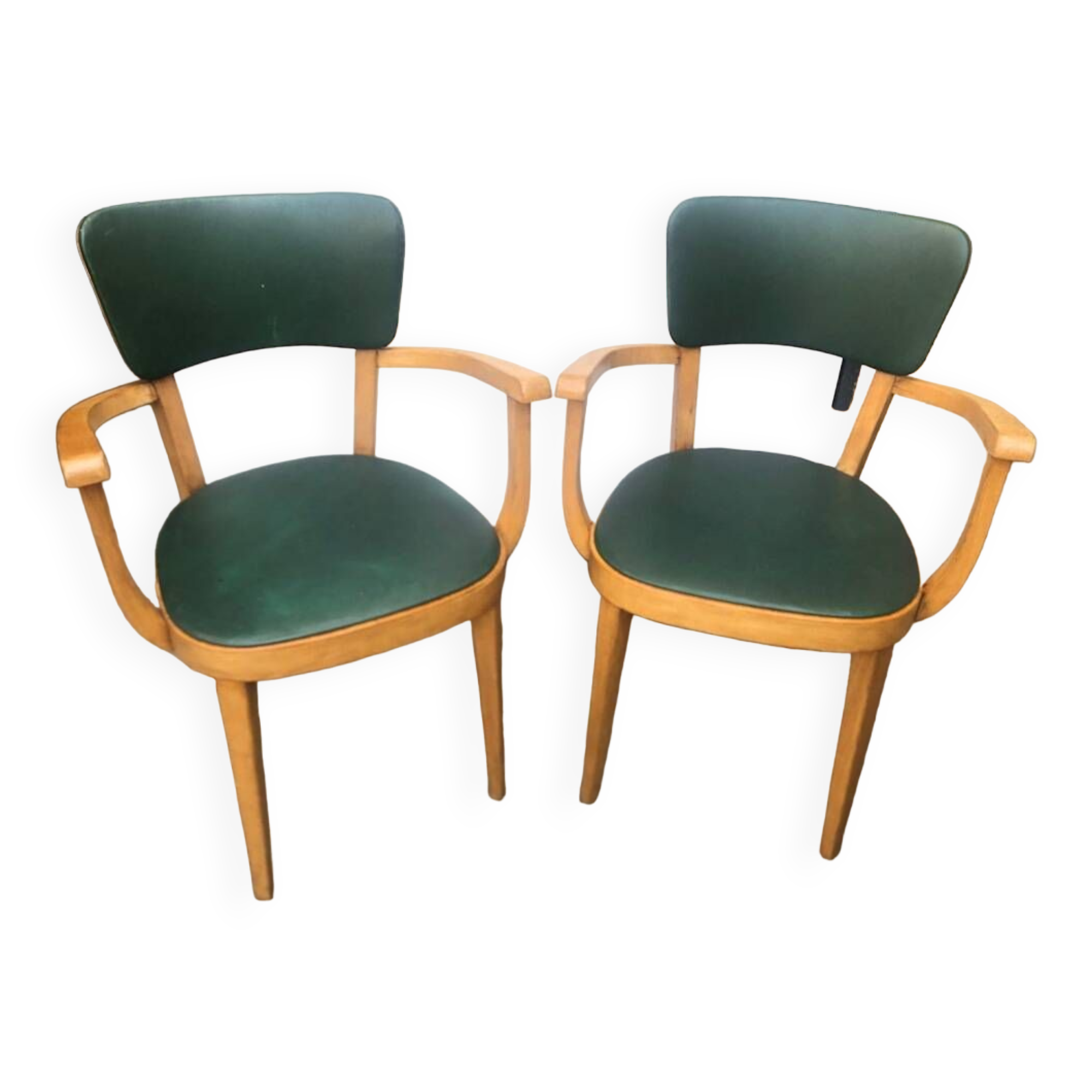 2 60s Baumann armchairs