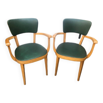 2 60s Baumann armchairs
