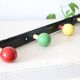 Wall-mounted coat rack, metal and colored wooden hook, 1960