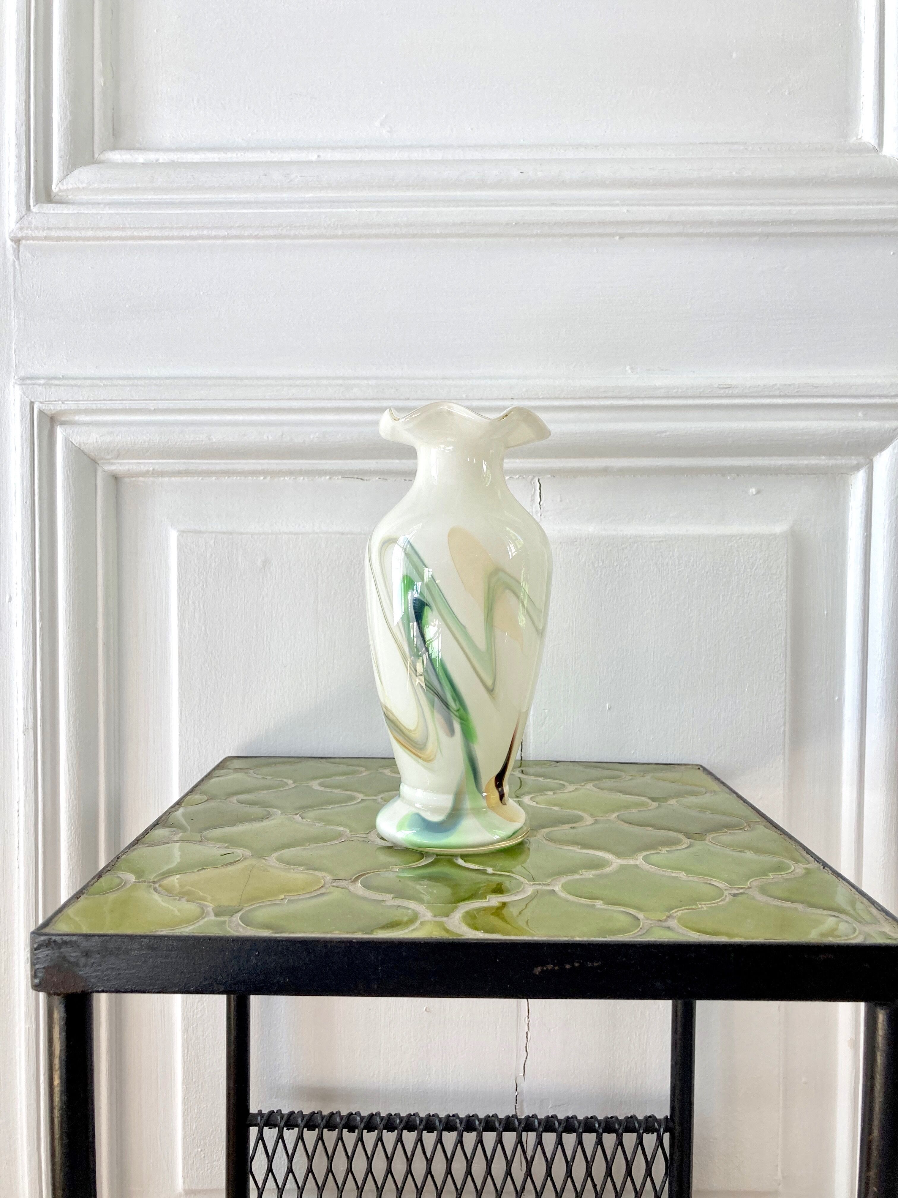 Murano style glass vase