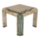 Travertine coffee/side table with brass inlay, 1970s