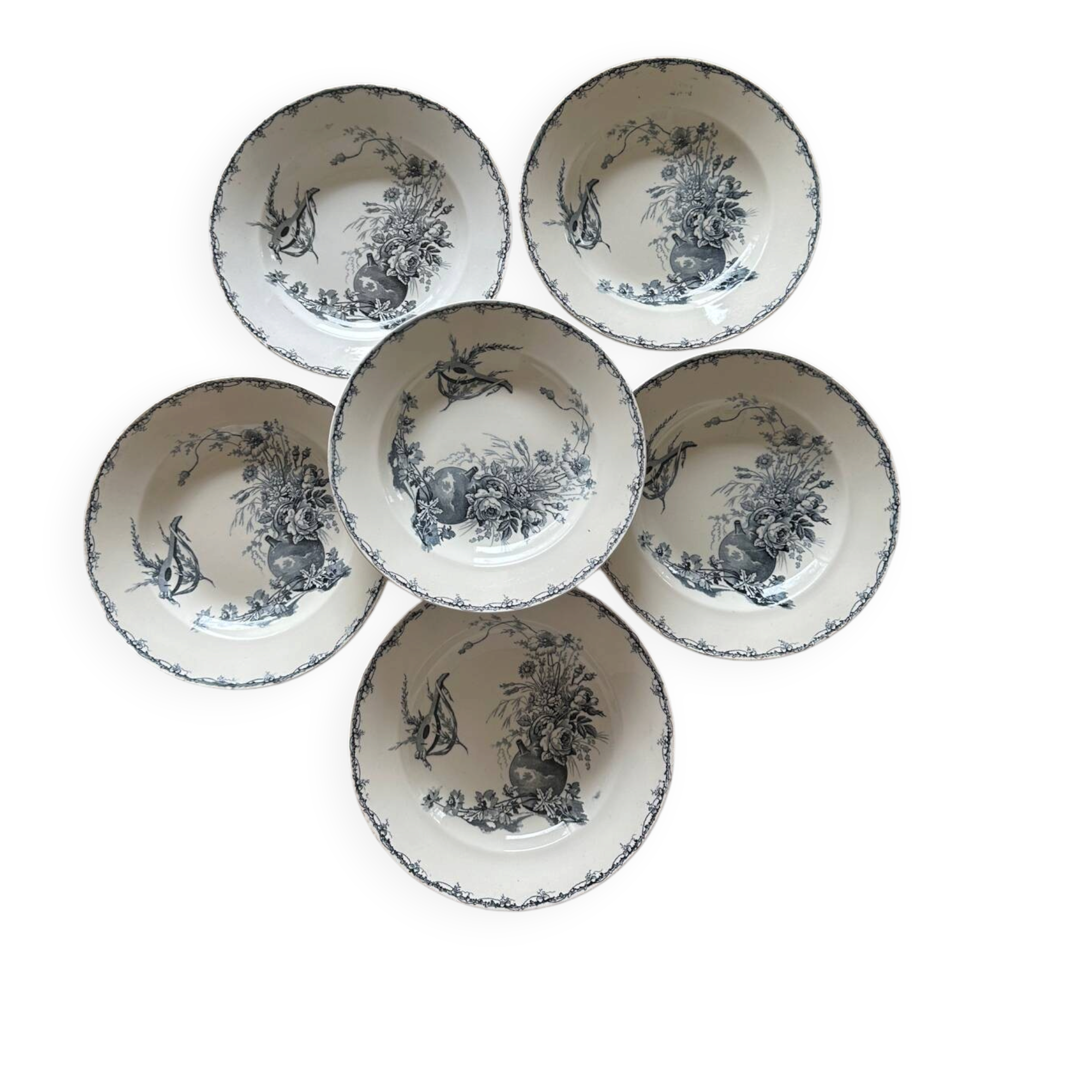 Assiettes creuses terre de fer