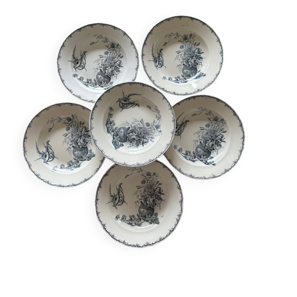 Assiettes creuses terre de fer