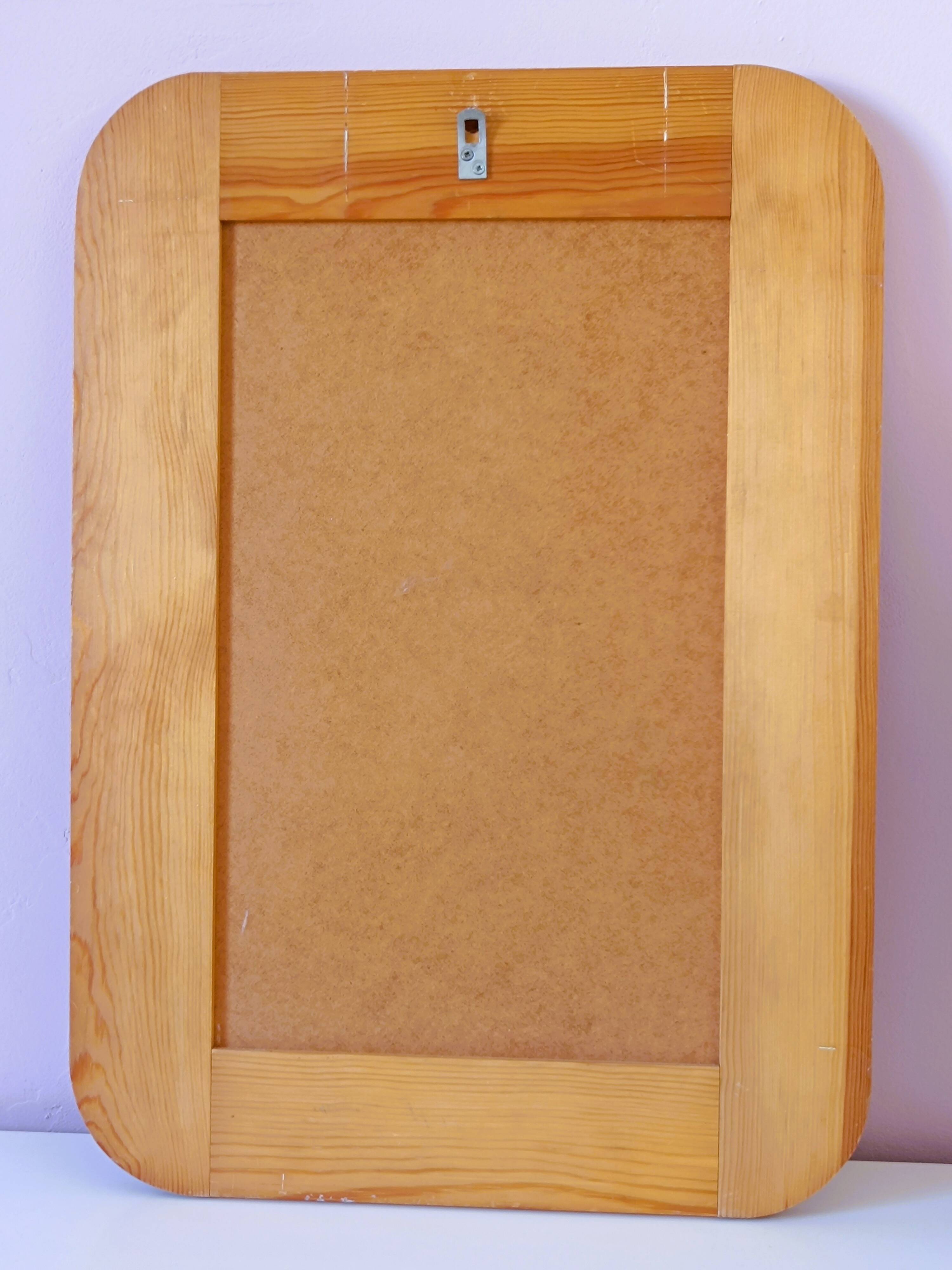 Rectangular mirror in solid pine