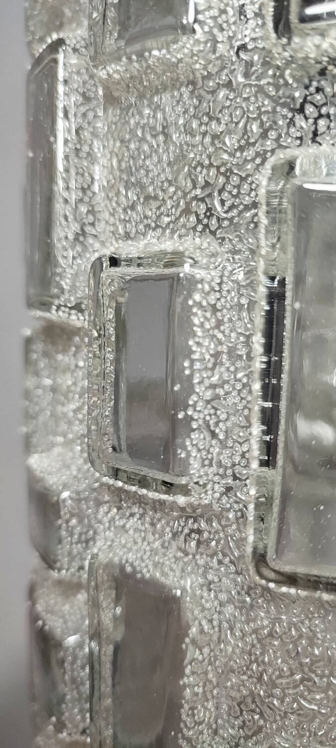 Lámpara de techo " Voghera" de cristal. Italia, 1970s.