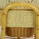 1950s mid century bamboo rattan wicker sewing box or knitting basket
