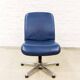 Sitag Ocean Blue Leather Executive Desk Chair. Switzerland, 1970s