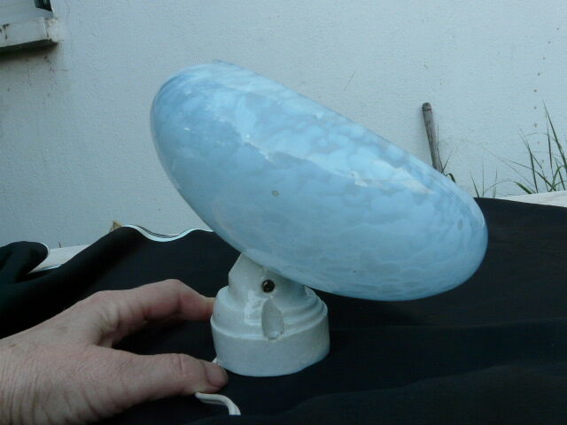 Clichy glass applied with 50s porcelain support