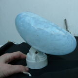 Clichy glass applied with 50s porcelain support