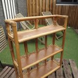 Vintage 70's rattan shelf
