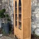 Parisian glass cabinet art deco raw wood 1930