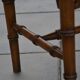 Piano stool/bamboo effect wooden footrest