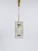 J.T. Kalmar Lustre Rectangular in Textured Glass and Brass, Pendant, 1950s