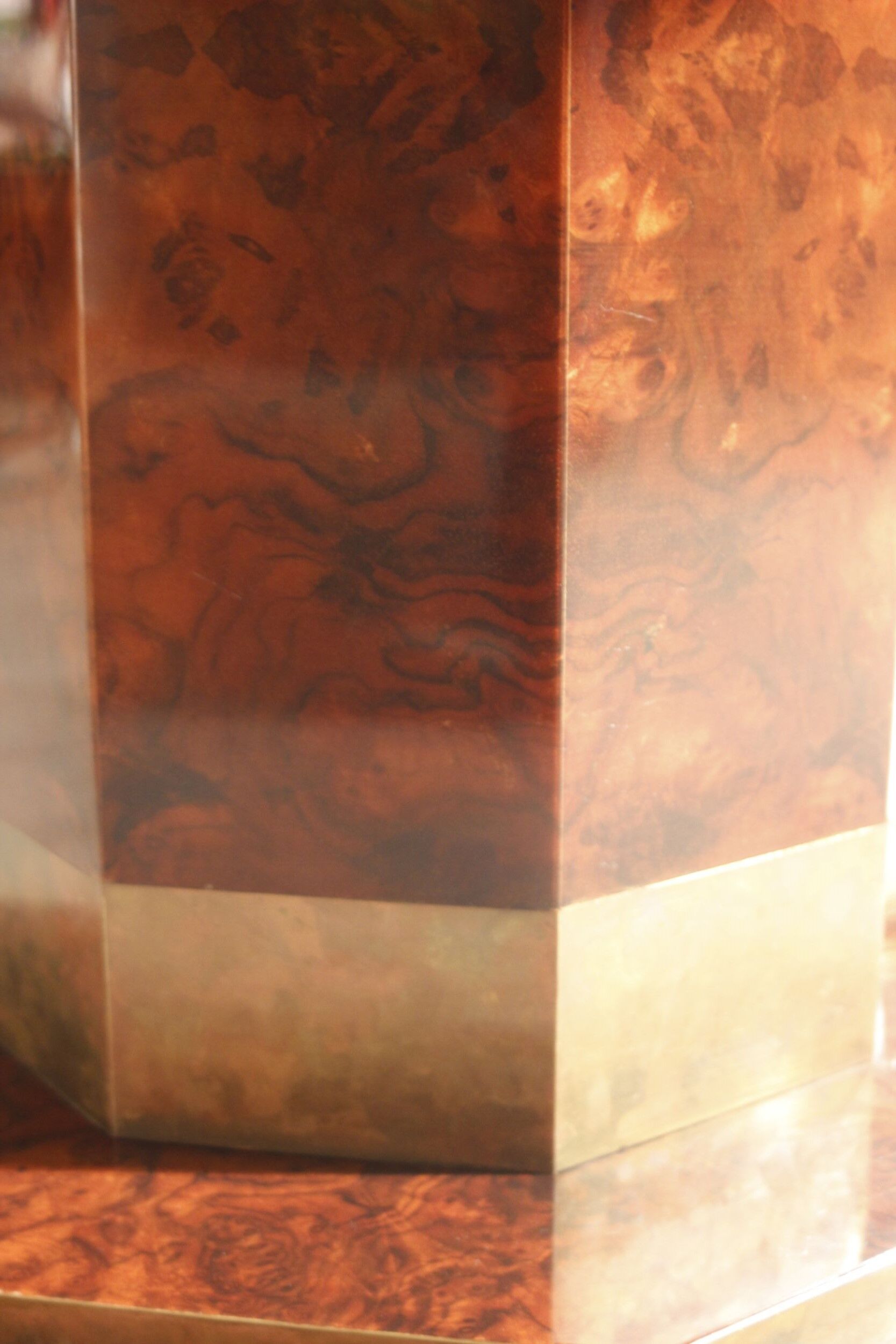 Elm broussin dining room table by Jean Claude Mahey for Maison Romeo, 70s