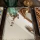 Vintage triptych barber mirror 24x59cm