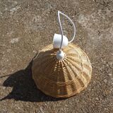 Vintage wicker pendant lamp
