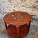 Table basse française mid-century en bois massif, années 1950