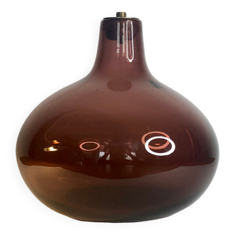 Pied de lampe en verre prune