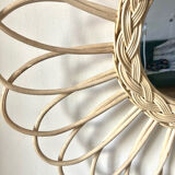 Vintage rattan mirror