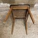 Vintage Scandinavian Chair Beech + Black Skai Seat & Back 60s