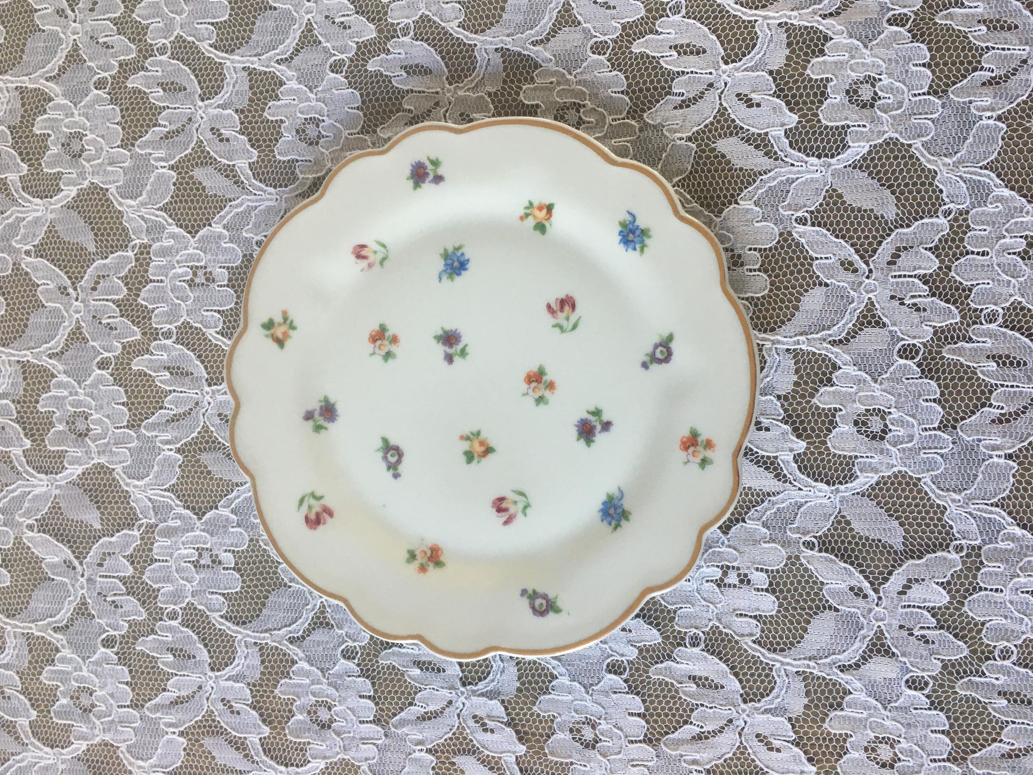 Old dessert service in Limoges porcelain