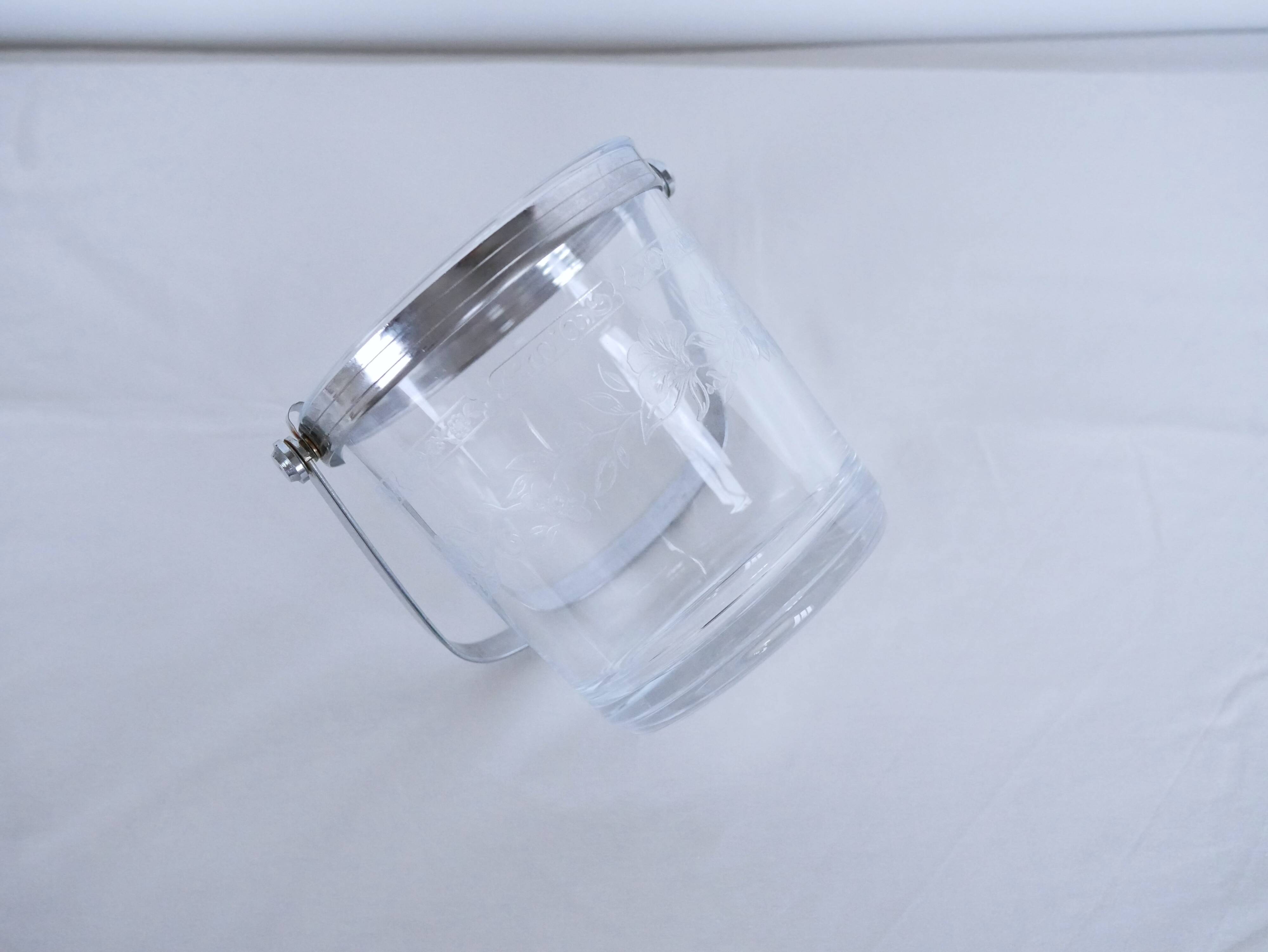 Vintage glass ice bucket