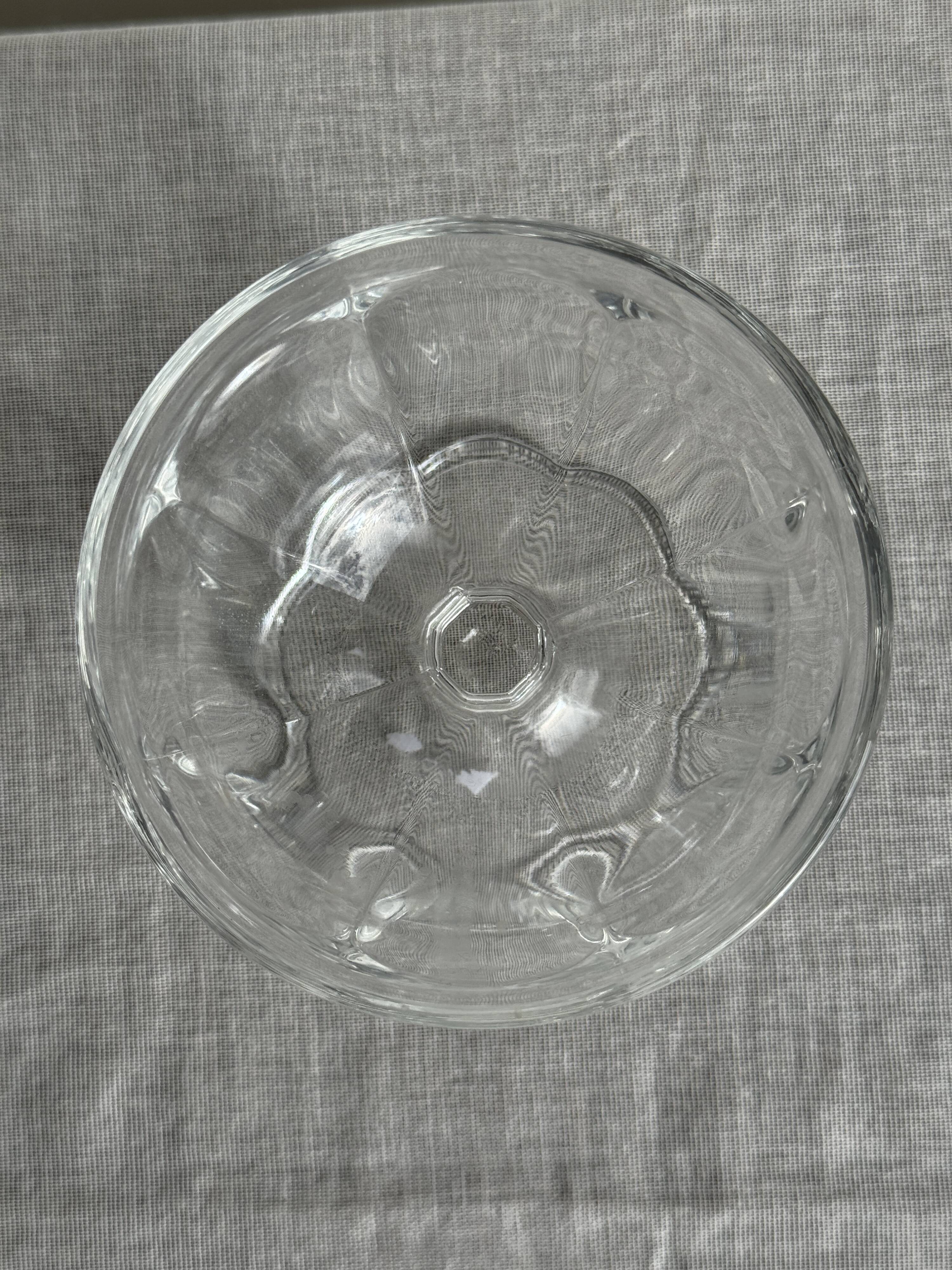 Set of 10 small vintage glass ice cream bowls.