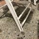 Five wooden garden armchairs