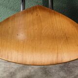 Set of two pairs of vintage 1970s chairs, in chrome metal and beech.