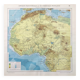 Antique map of French equatorial and western Africa in 1950 43x43cm
