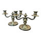 Pair of silver-plated bronze candlesticks by Auguste Mourier