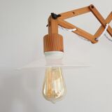 Scandinavian zig-zag wooden accordion sconce