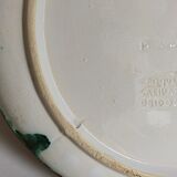 Plate in old barbotine with lobster