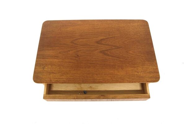 Table de chevet scandinave en teck, Suède, 1960