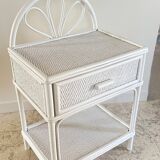 Pair of Vintage Rattan Bedside Tables