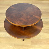 Art-Deco pedestal table in walnut 1940