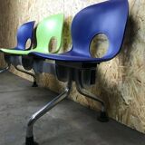 Paul Barbieri Oliva Rexite 3-Seater Bench, Chrome, Italy