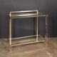 20thC French Brass & Lucite Console Table By Pierre Vandel c.1970