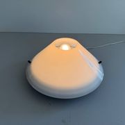 Simple opal glass wall light from the mid-century by Lamperti, 1960s, Italy.