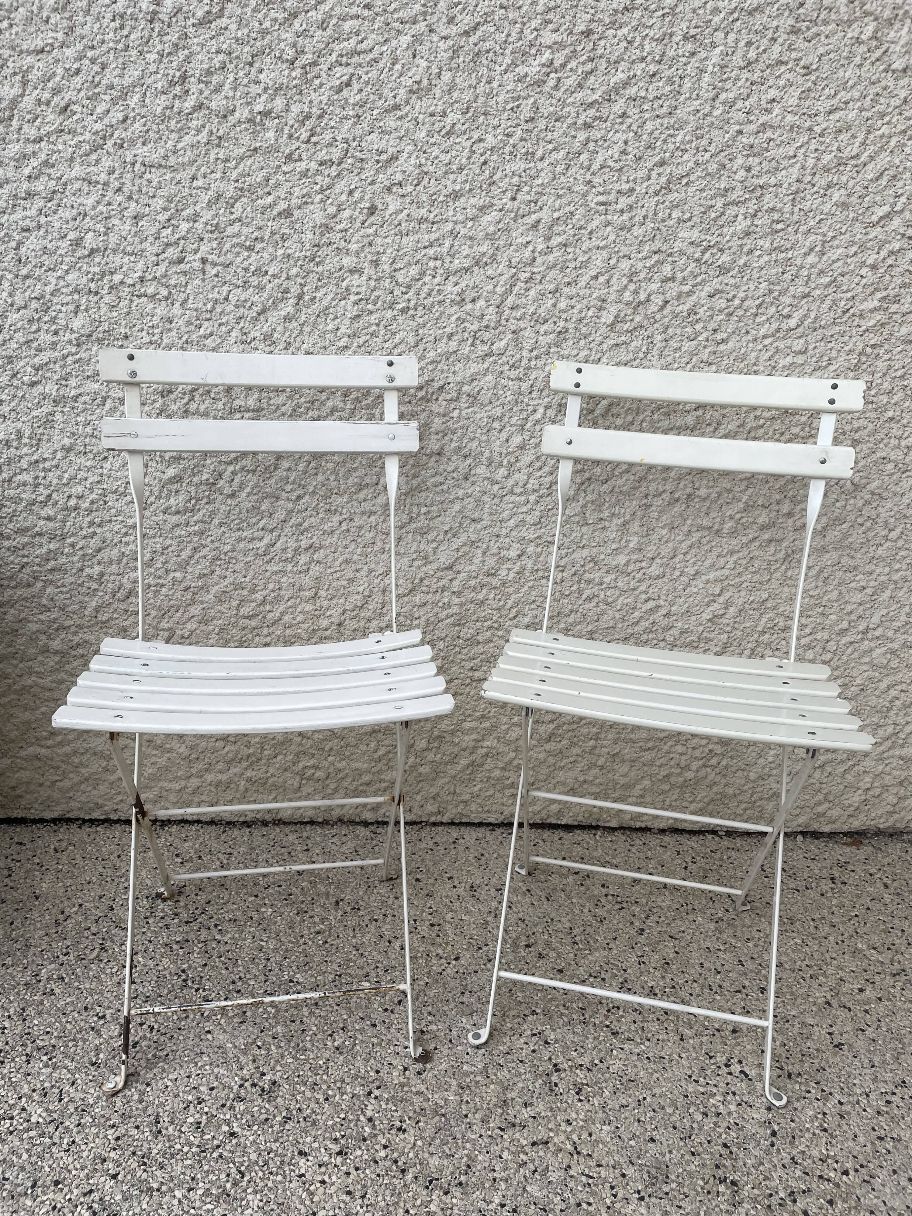 Pair of vintage folding chairs
